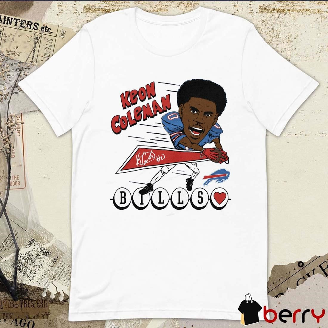 Buffalo Bills NFL Keon Coleman Caricature Signature t-shirt