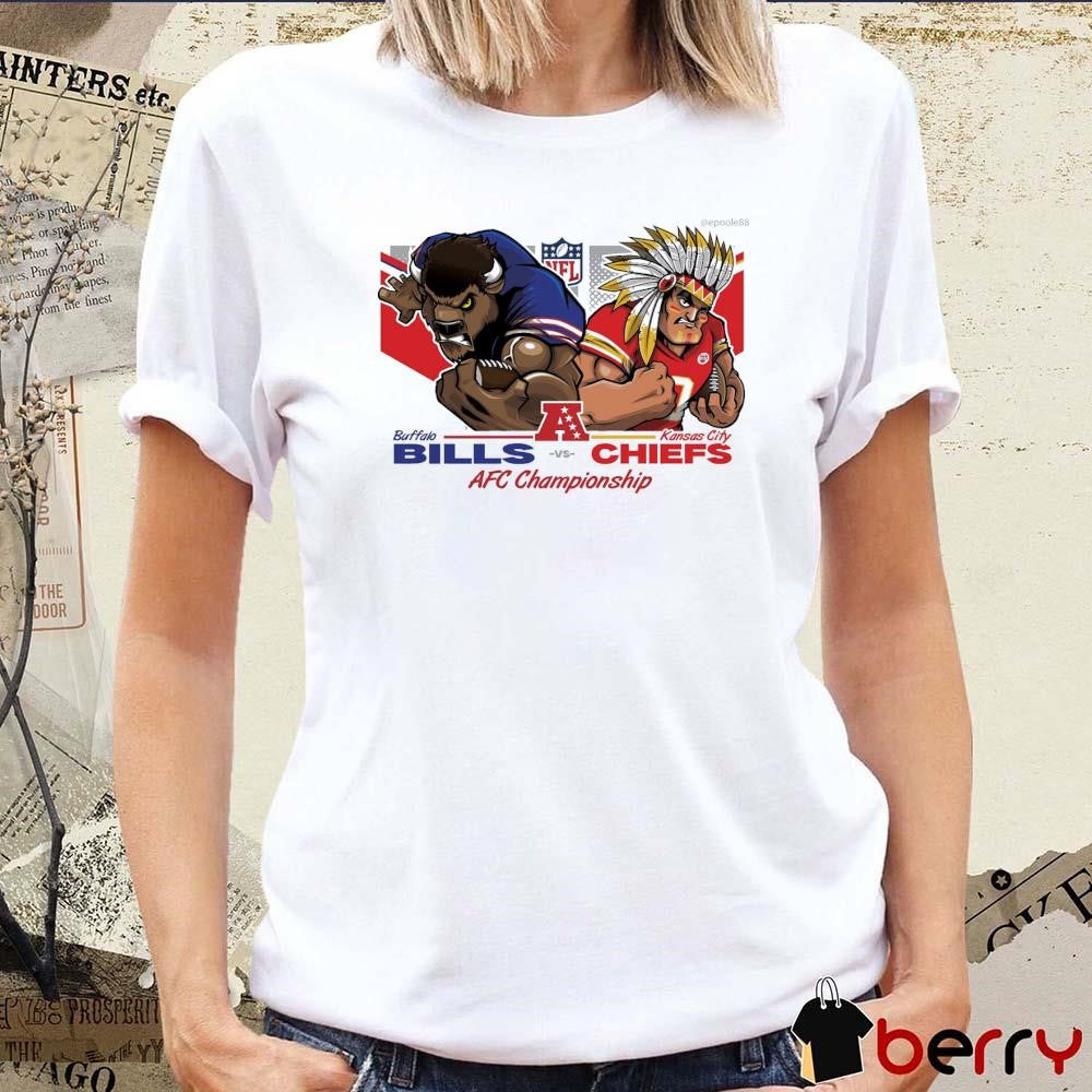Buffalo Bills Vs Kansas City Chiefs AFC Championship NFL Conference Championships Super Bowl LIX Mascot Painting t-shirt