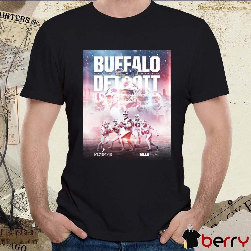 Buffalo Bills vs. Detroit Lions December 15 2024 The Motor City Showdown Poster t-shirt