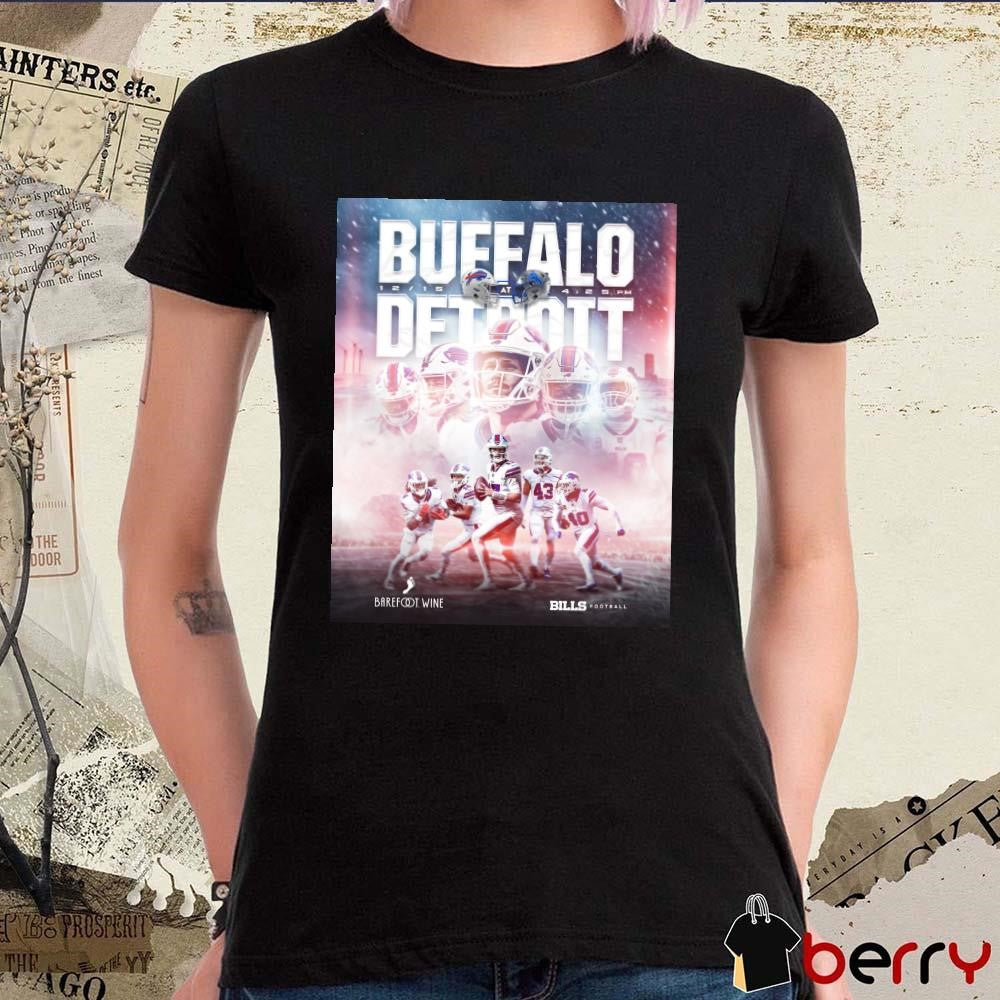 Buffalo Bills vs. Detroit Lions December 15 2024 The Motor City Showdown Poster t-shirt