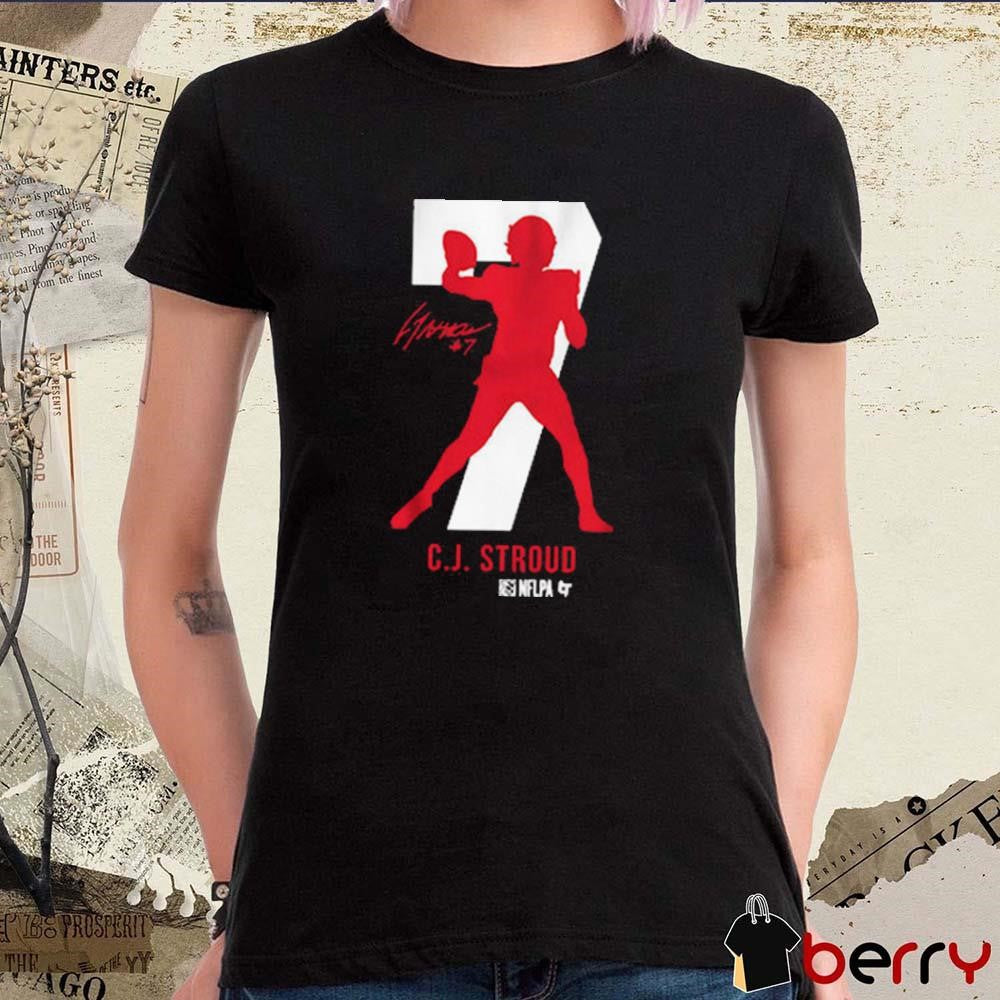 C.J. Stroud Action Number Silo Signature Houston Texans t-shirt