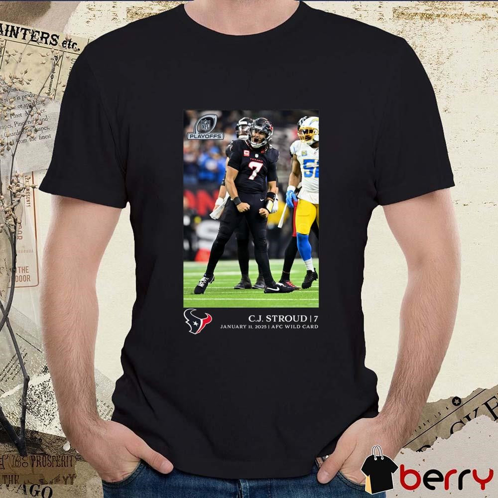 C.J. Stroud Houston Texans NFL Flash Features AFC Wild Card Jan 11 2025 t-shirt