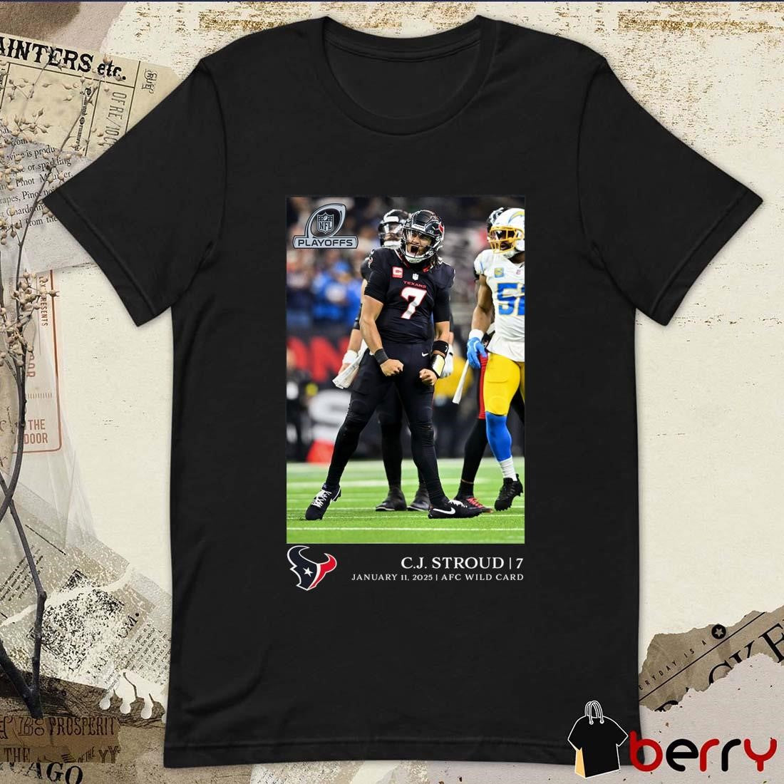 C.J. Stroud Houston Texans NFL Flash Features AFC Wild Card Jan 11 2025 t-shirt