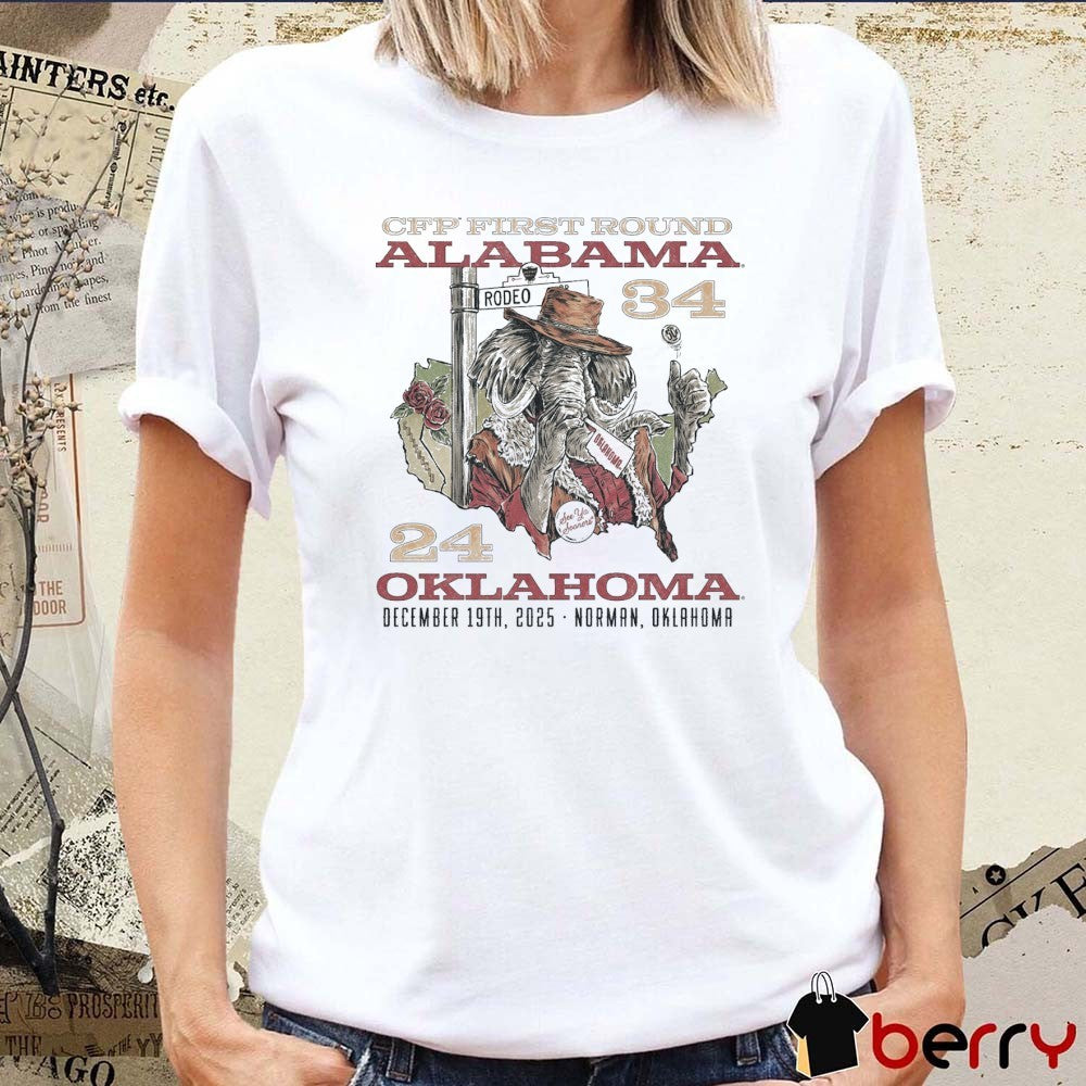 CFP First Round Alabama 34 – 24 Oklahoma See Ya Sooners December 18 2025 Norman OK t-shirt
