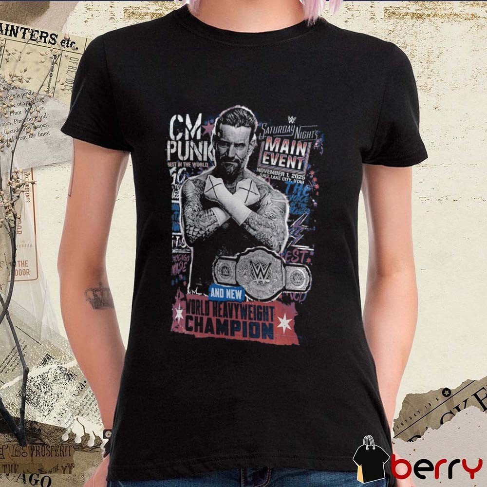 CM Punk Saturday Night’s Main Event Winner And New World Heavyweight Champion WWE t-shirt