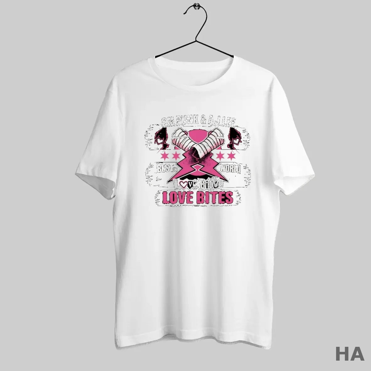 Official Cm Punk And Aj Lee Best In World Love Bites Pink Thunder
