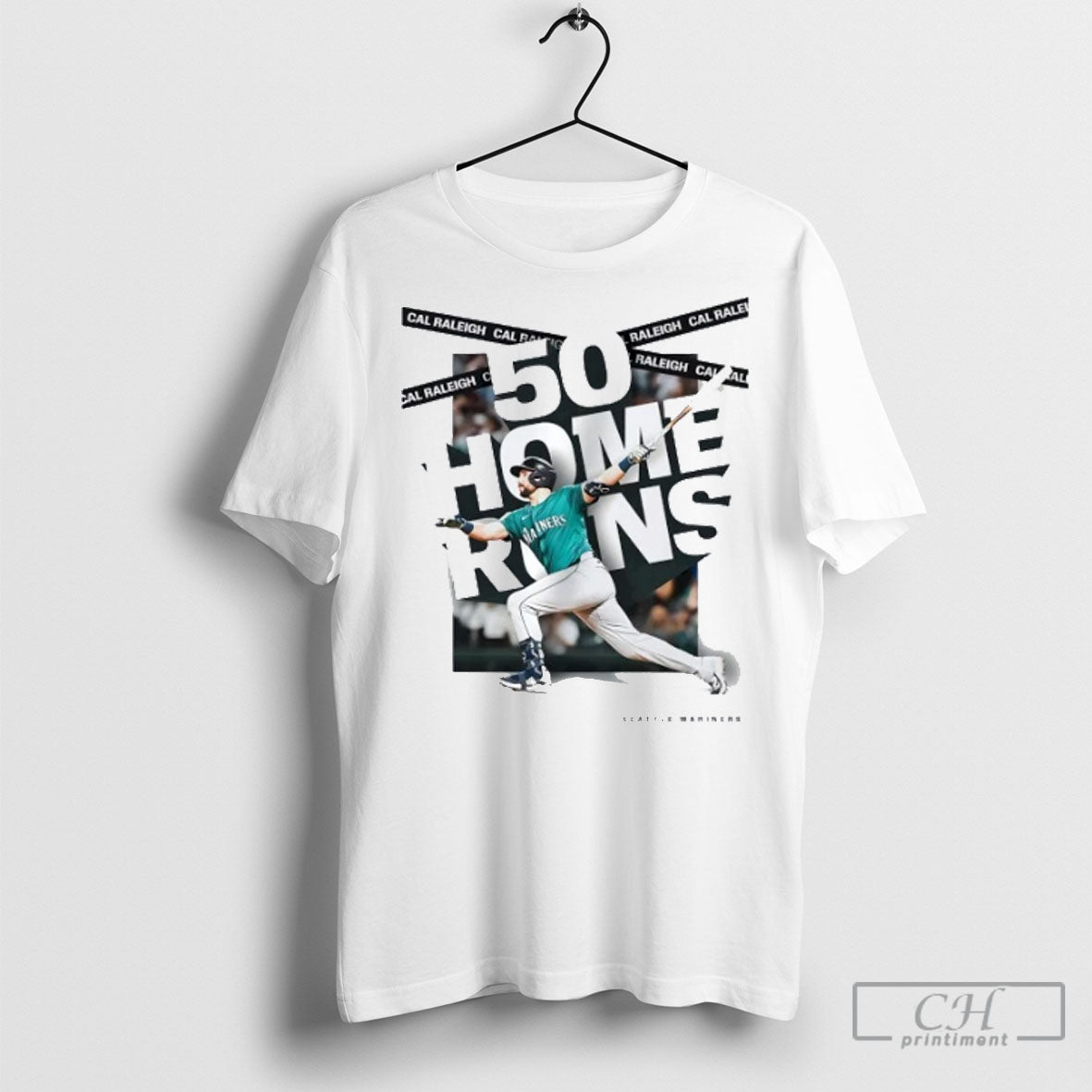 Official Cal Raleigh 50 Home Runs Seattle Mariners Sweater