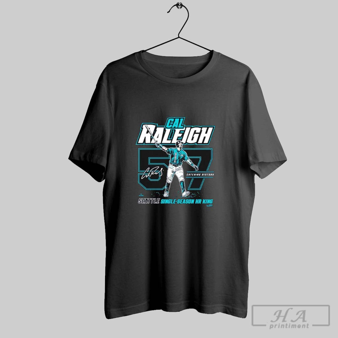 Official Cal Raleigh Seattle Home Run Record Single Season Hr King Catching Histroy