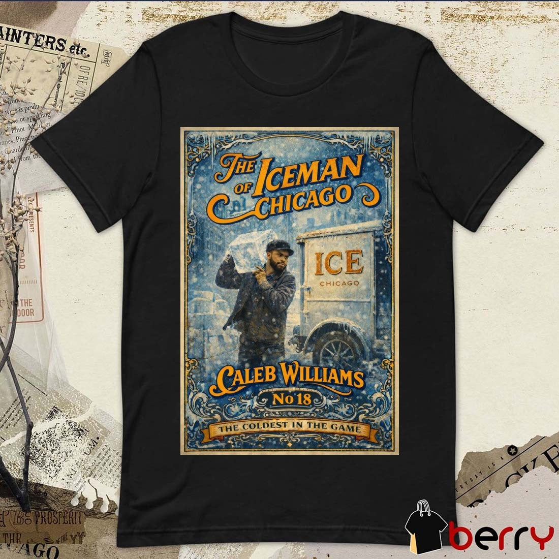 Caleb Williams The Iceman of Chicago The Coldest in the Game Chicago Bears Poster t-shirt