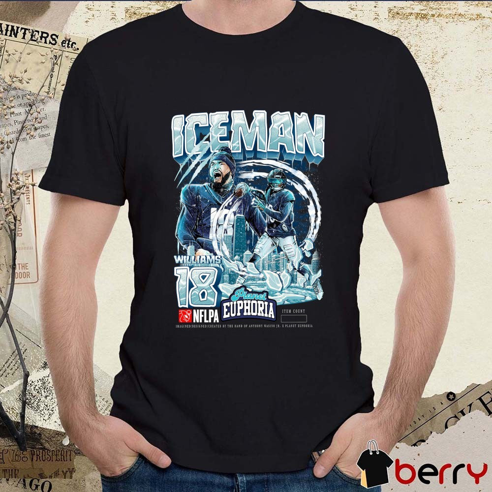 Caleb Williams V3 Iceman Chicago Bears NFL 2026 Planet Euphoria Artwork t-shirt