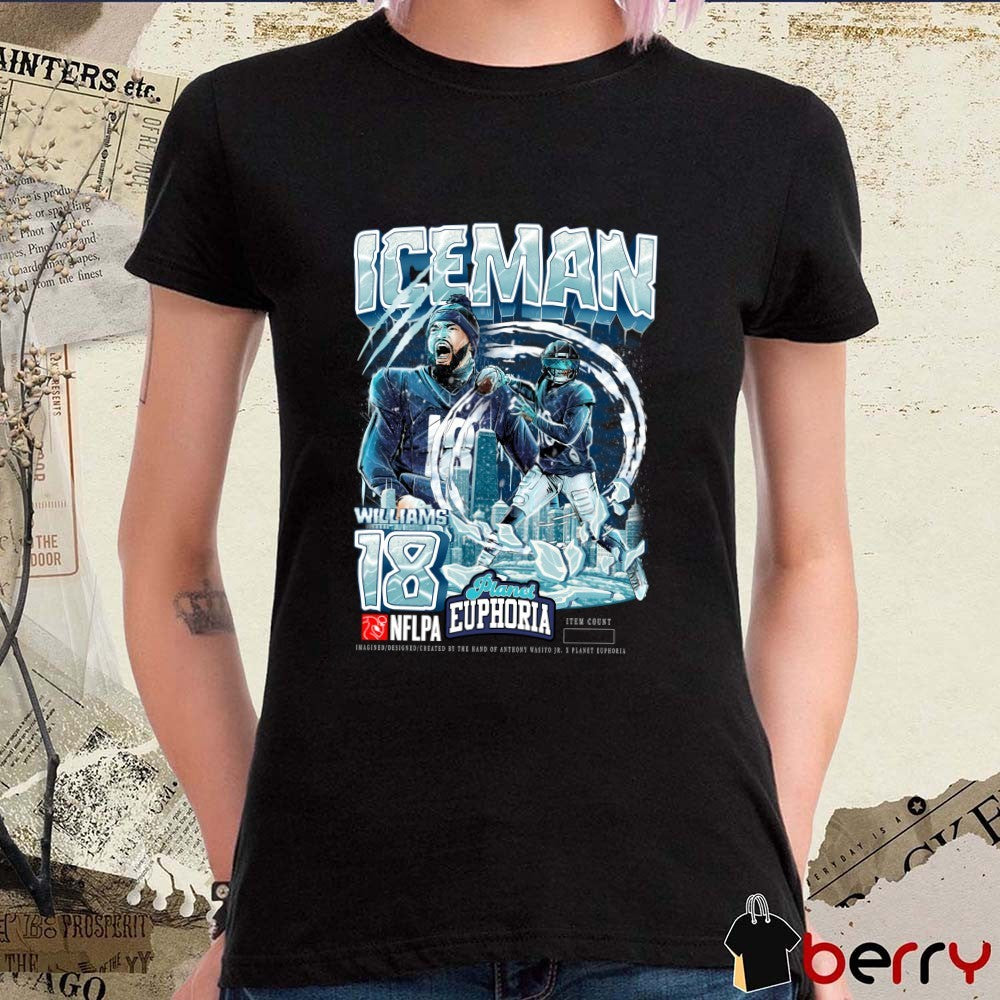 Caleb Williams V3 Iceman Chicago Bears NFL 2026 Planet Euphoria Artwork t-shirt