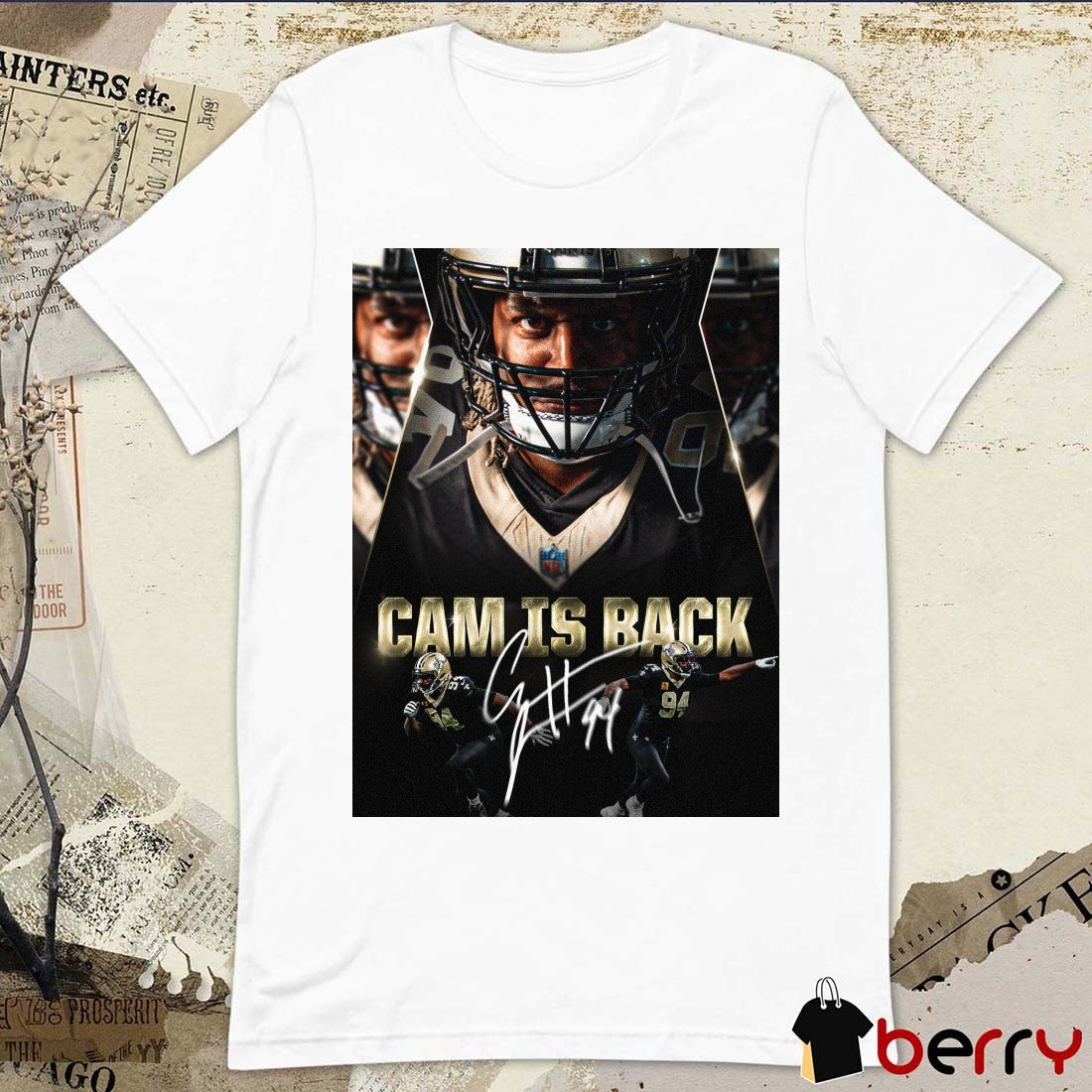 Cam Jordan New Orleans Saints Cam Is Back Signature 2026 Poster t-shirt
