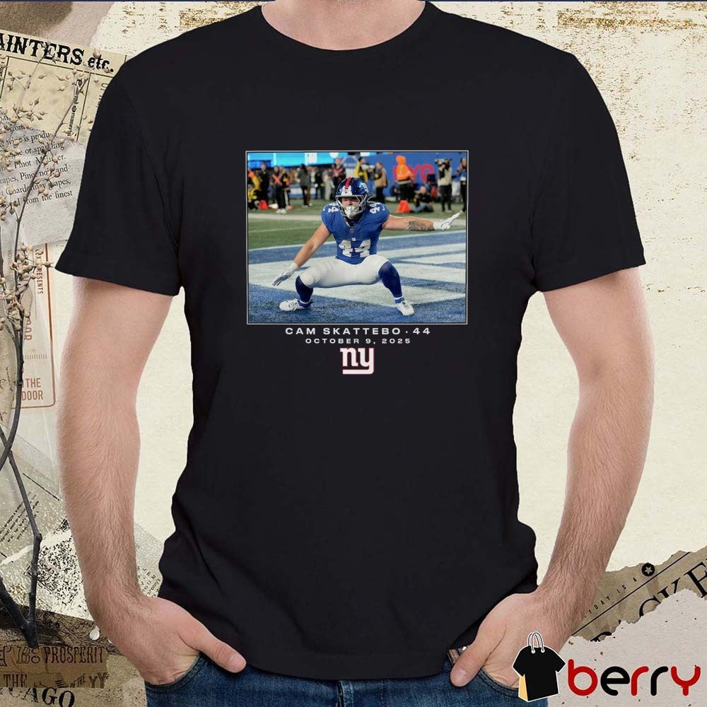 Cam Skattebo New York Giants NFL Flash Features Week 6 October 9 2025 t-shirt
