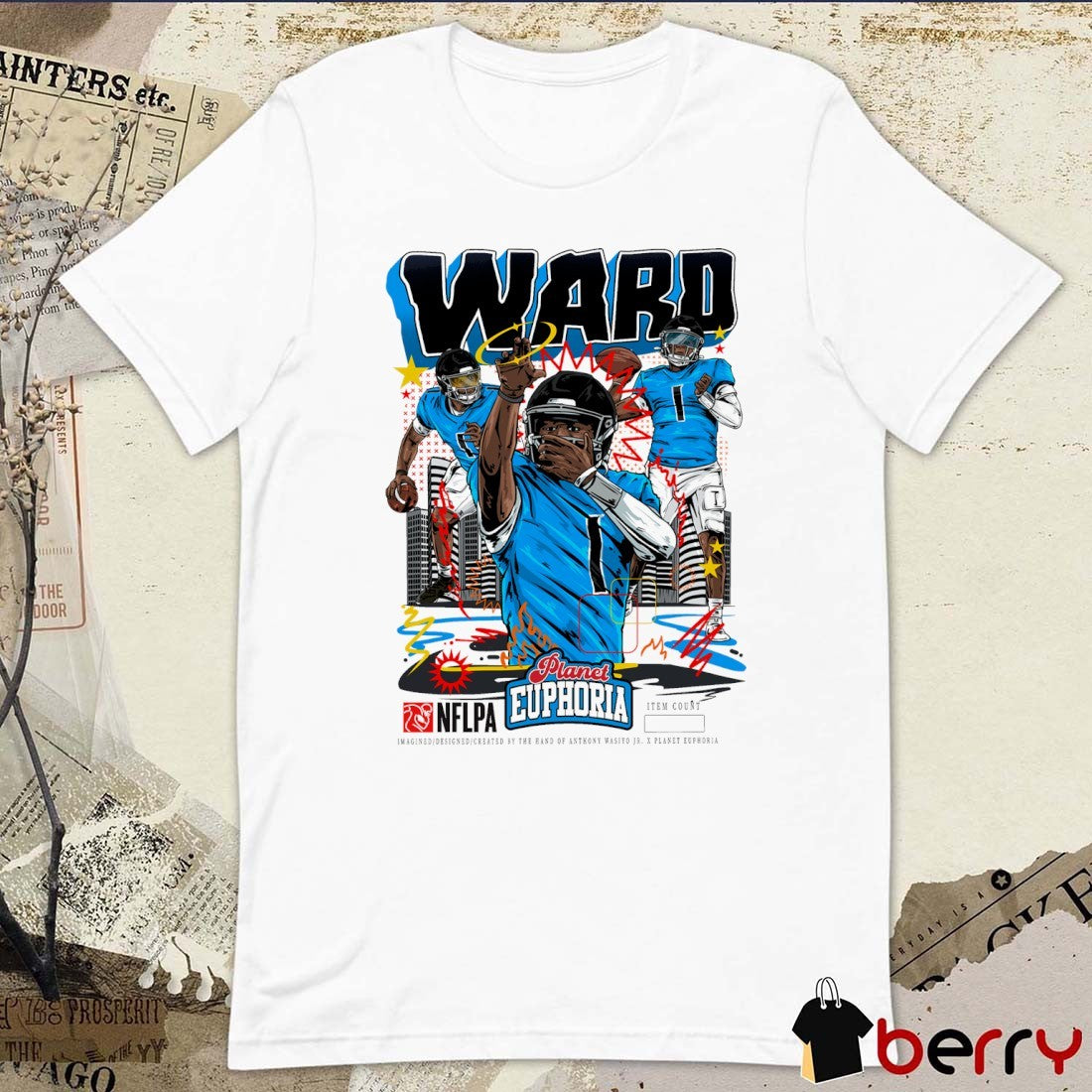 Cam Ward Tennessee Titans NFL Football Planet Euphoria Artwork t-shirt
