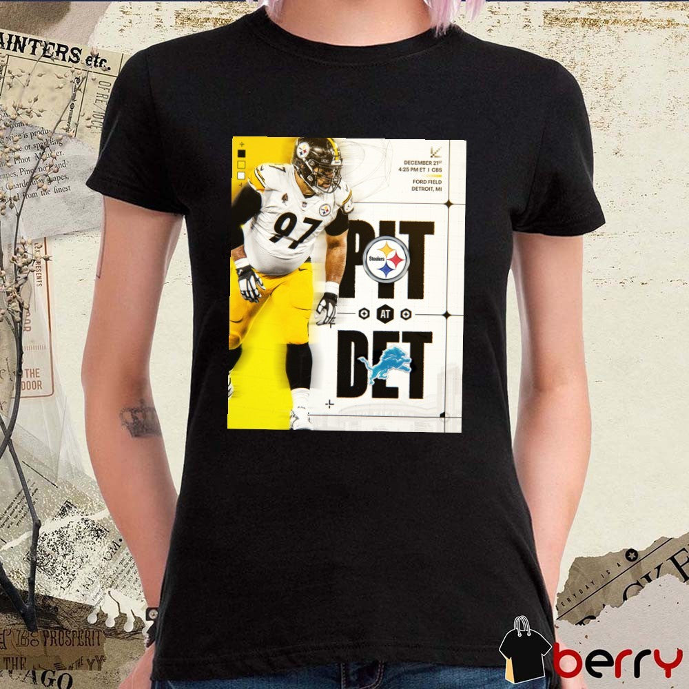 Cameron Heyward Pittsburgh Steelers Vs Detroit Lions December 21st 2025 Ford Field, Detroit, MI Poster t-shirt