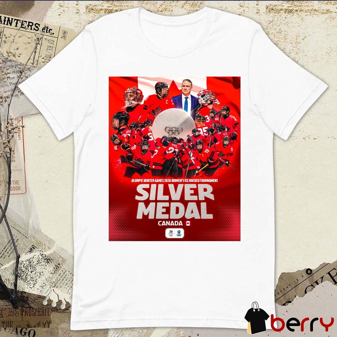 Canada Olympic Winter Games 2026 Women’s Ice Hockey Tournament Silver Medal t-shirt