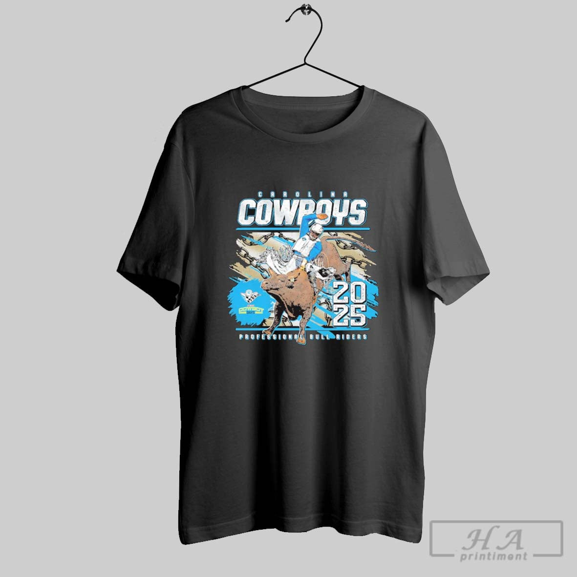 Official Carolina Cowboys Professional Bull Riders 2025 Event Cowboy Day Painting T Shirt Hoodie Sweater