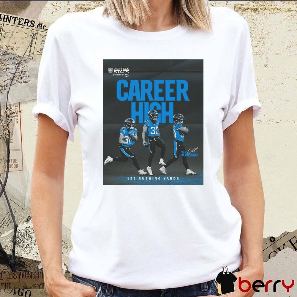 Carolina Panthers Chuba Shamar Hubbard Career High 153 Rushing Yards Signature Poster t-shirt