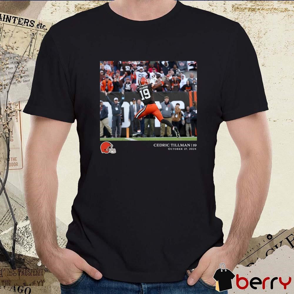 Cedric Tillman Cleveland Browns NFL Flash Fixtures Week 8 Oct 27 2024 t-shirt