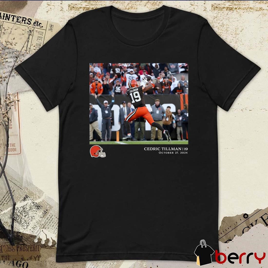 Cedric Tillman Cleveland Browns NFL Flash Fixtures Week 8 Oct 27 2024 t-shirt