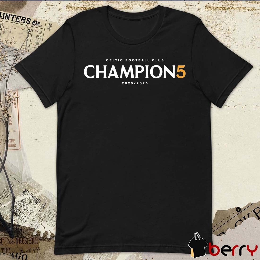 Celtics Football Club Pop Up Tees Champion 5 2025-2026 t-shirt