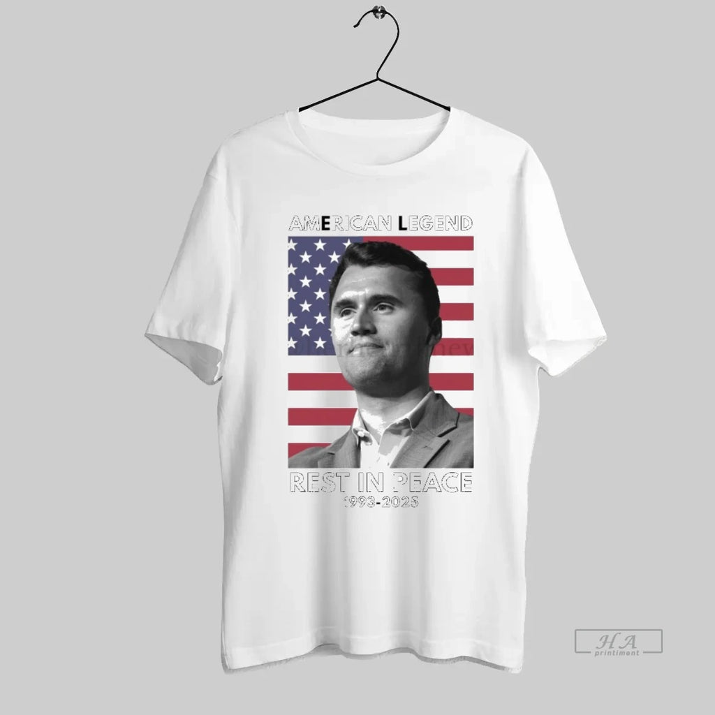 Official Charlie Kirk American Legend Rest In Peace 1993 2025 American Flag