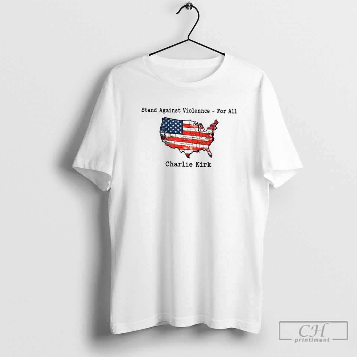 Official Charlie Kirk Stand Against Violence For All Usa Map Shirt