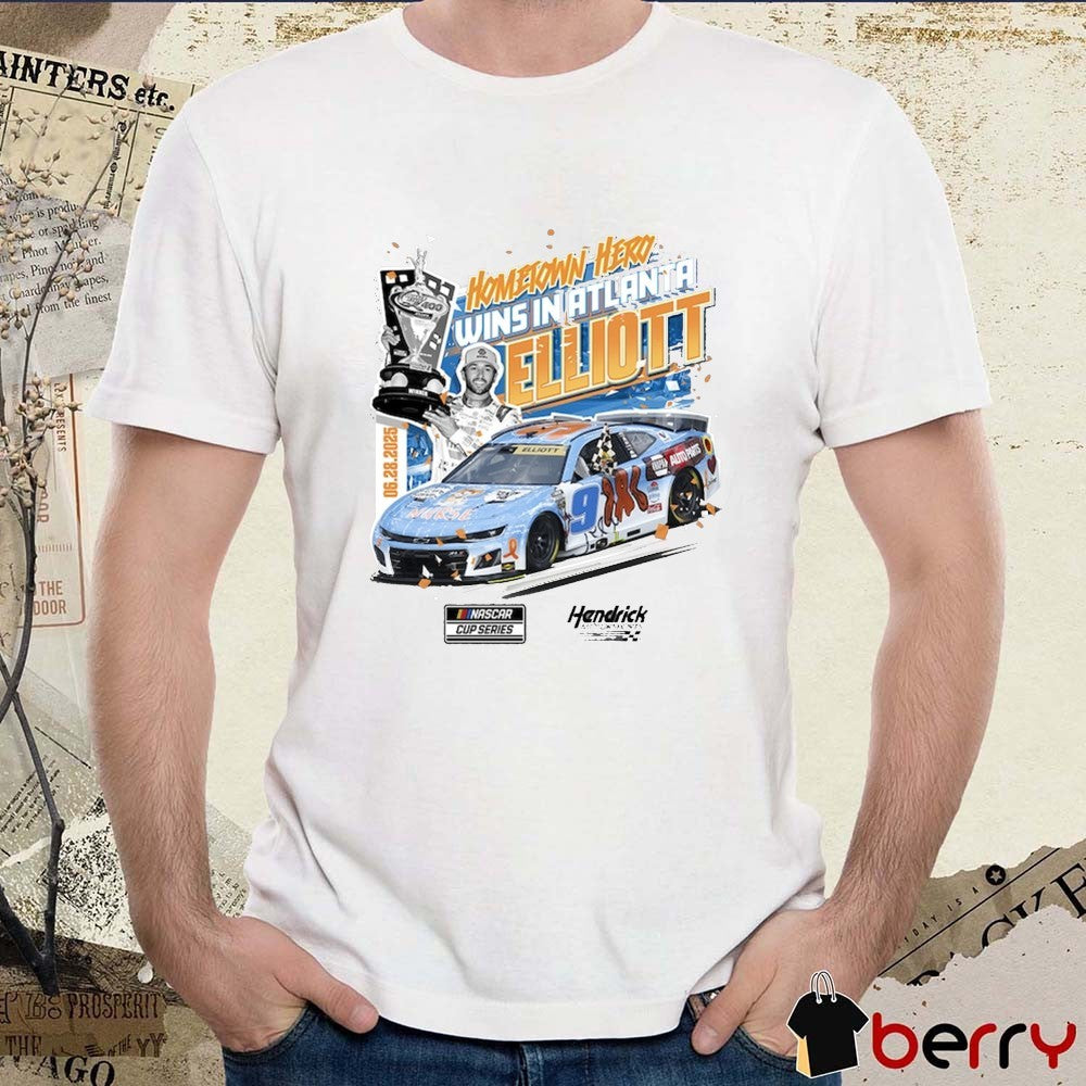 Chase Elliott Checkered Flag Sports 06.28.2025 Quaker State 400 Race Winner Hometown Hero Wins In Atlanta NASCAR t-shirt