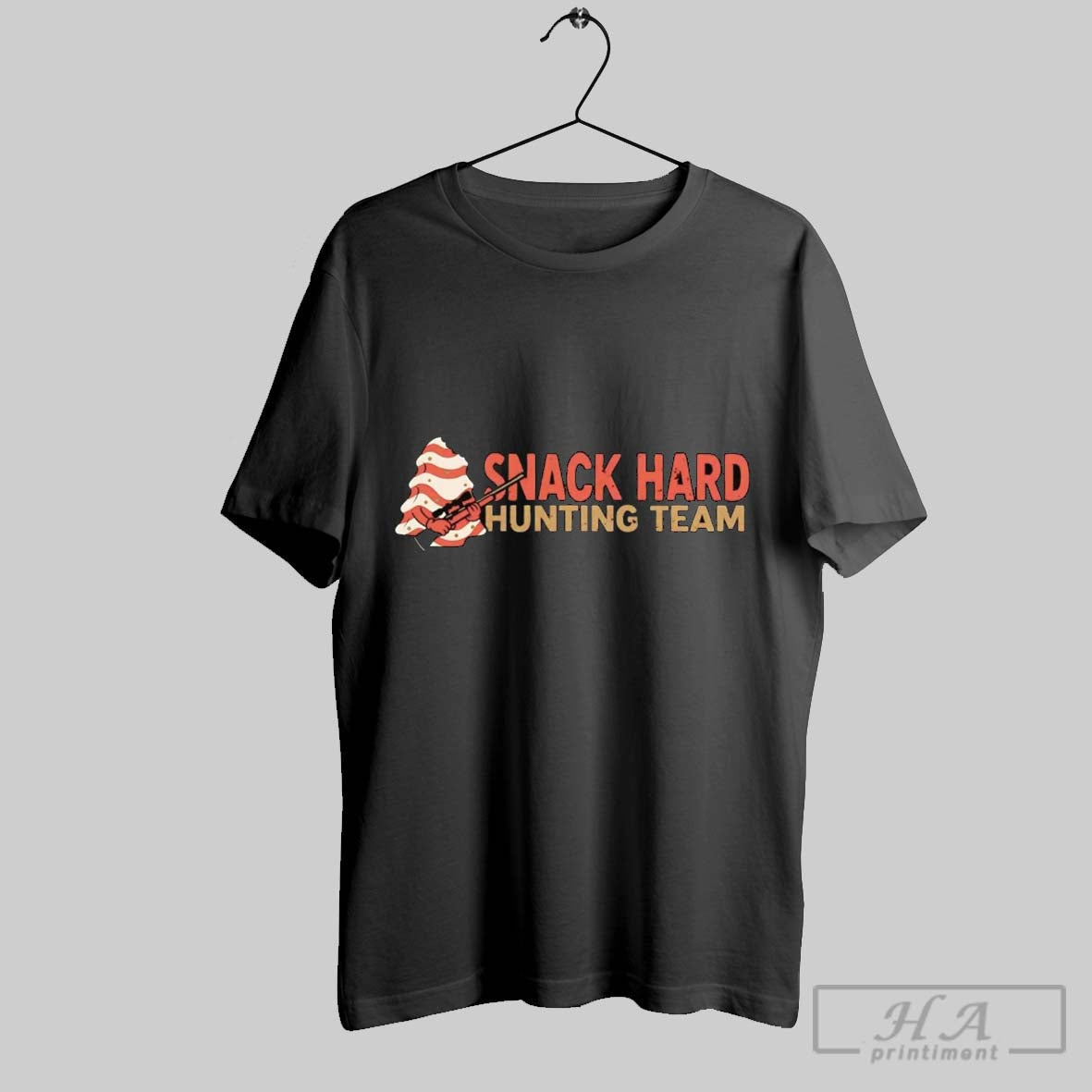 Official Christmas Tree Cake Snack Hard Hunting Team