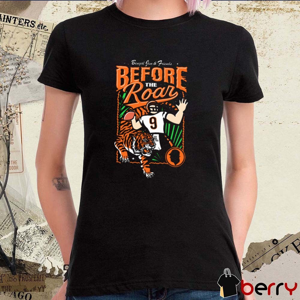 Cincinnati Bengal Jim and Friends Before The Roar 2025 Schedule Painting t-shirt