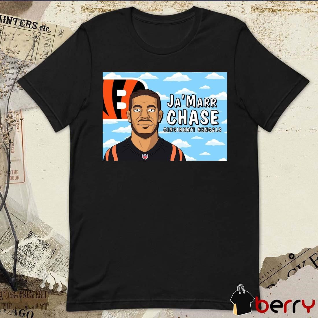 Cincinnati Bengals Ja’Marr Chase Simpsons Characters Funday Football December 9 Poster t-shirt