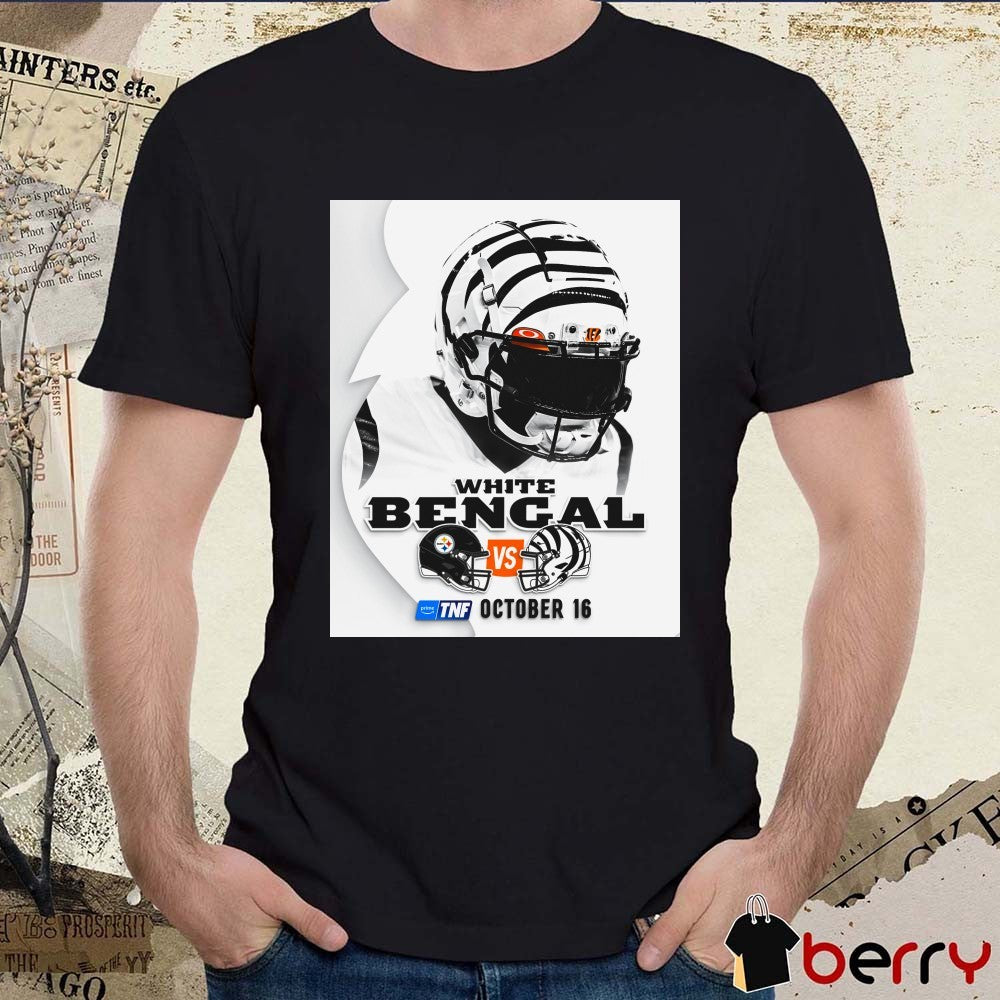 Cincinnati Bengals Vs Pittsburgh Steelers White Bengal Thursday Night Football October 16 2025 Poster t-shirt