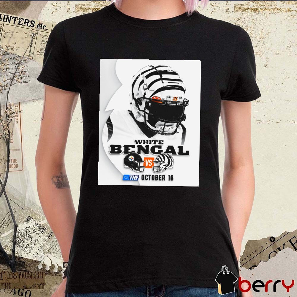 Cincinnati Bengals Vs Pittsburgh Steelers White Bengal Thursday Night Football October 16 2025 Poster t-shirt