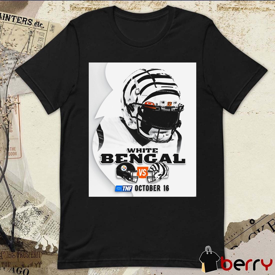 Cincinnati Bengals Vs Pittsburgh Steelers White Bengal Thursday Night Football October 16 2025 Poster t-shirt