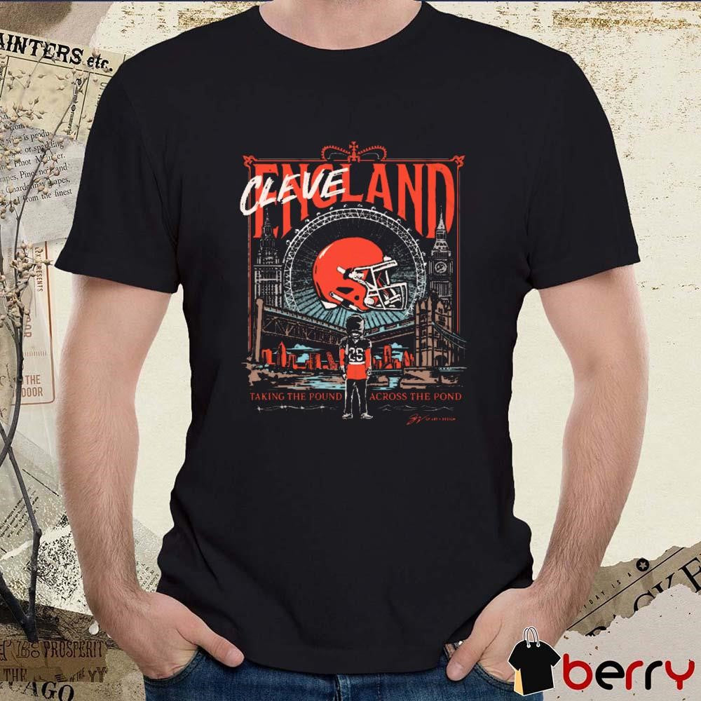 Cleveland Browns Football Taking The Pound Across The Pond Painting t-shirt