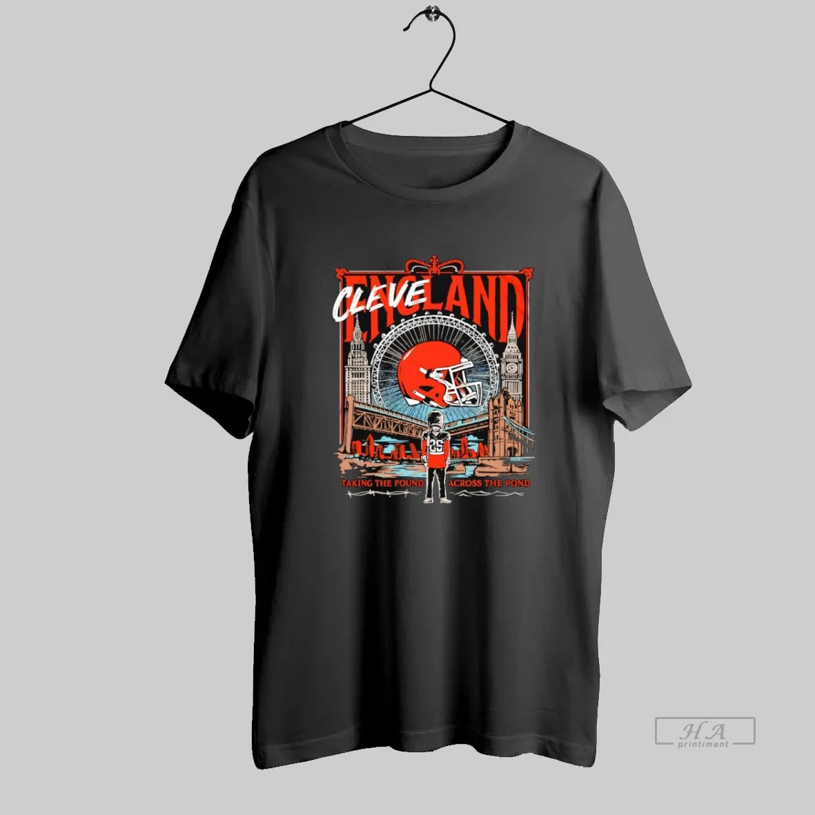Official Cleveland Browns Football Taking The Pound Across The Pond Helmet