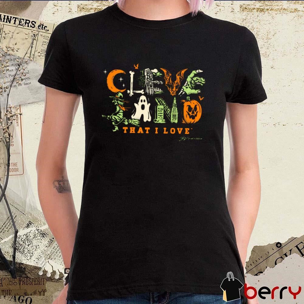 Cleveland That I Love Halloween Collage 2024 t-shirt