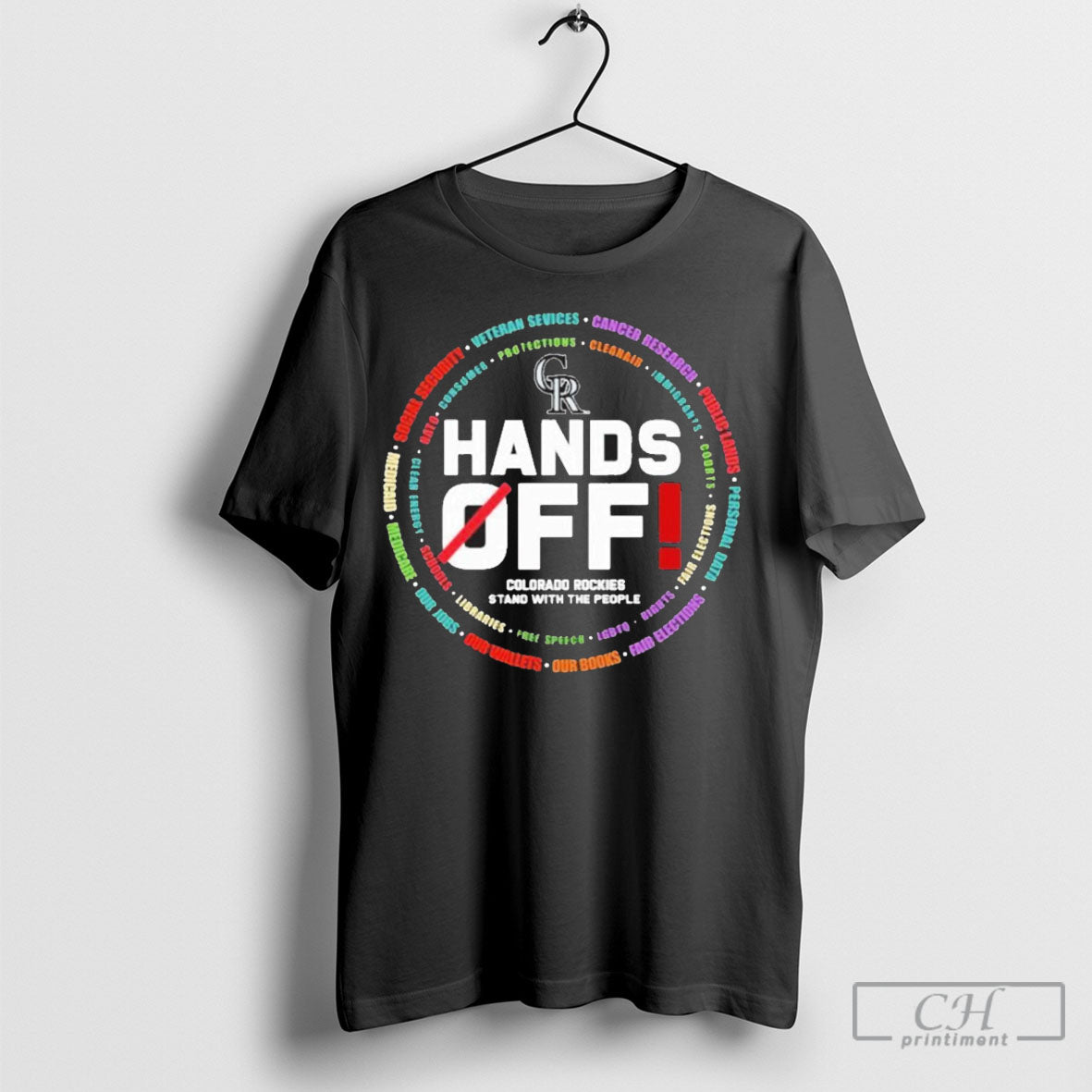 Official Colorado Rockies Logo Hands Off Seattle Mariners Stand With The People Shirt Sweater Tee