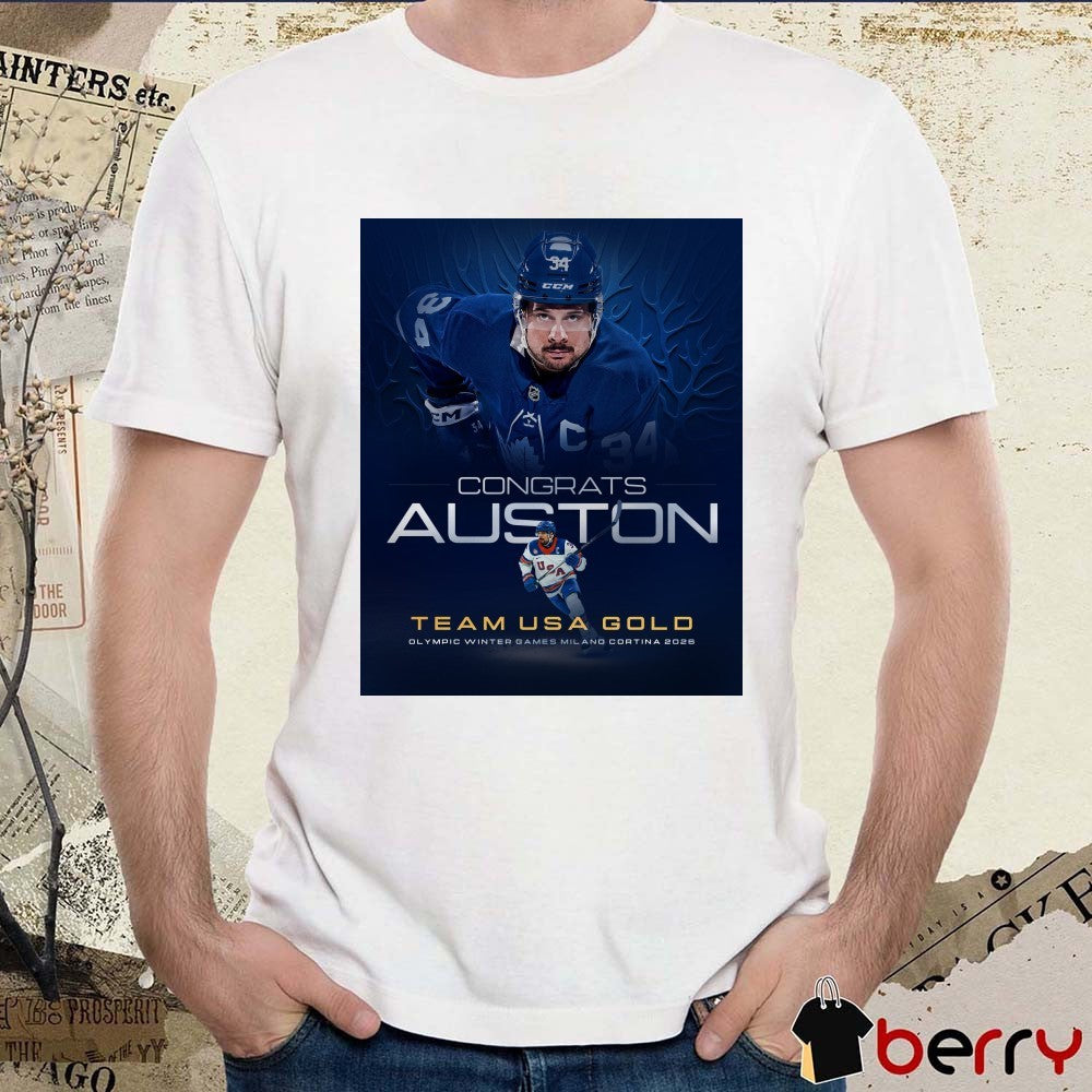 Congarts Auston Matthews Team USA Gold Olympic Winter Games Milano Cortina 2026 t-shirt