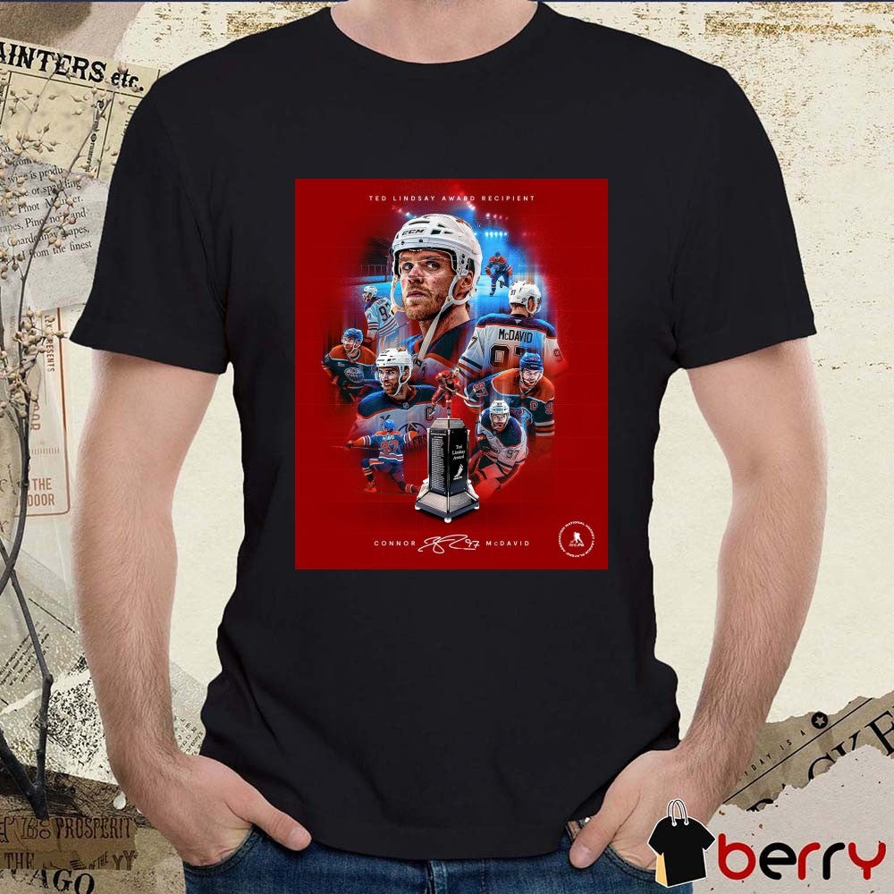 Connor McDavid 2026 Ted Lindsay Award Recipient Edmonton Oilers NHL Signature Poster t-shirt