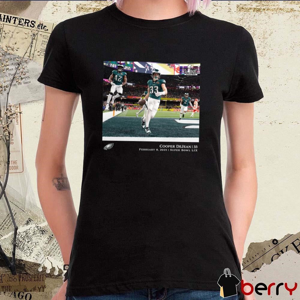Cooper DeJean Philadelphia Eagles NFL Flash Features Super Bowl LIX Champions 2 9 2025 t-shirt