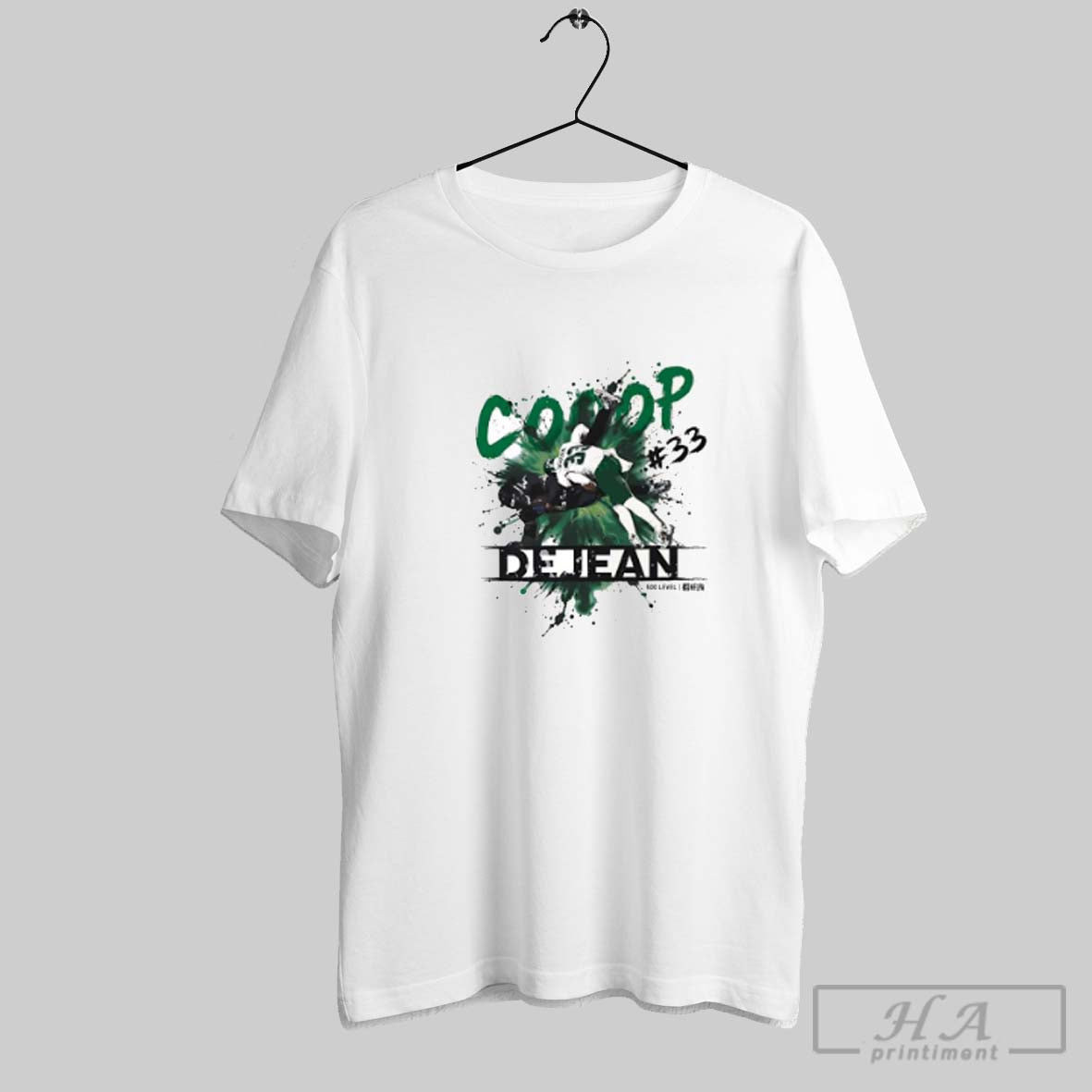 Official Cooper Dejean Philadelphia Splatter 33 Vintage White S