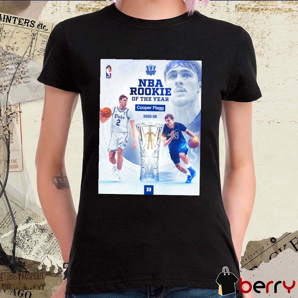 Cooper Flagg NBA Rookie of the Year 2025-26 Season Duke University Poster t-shirt