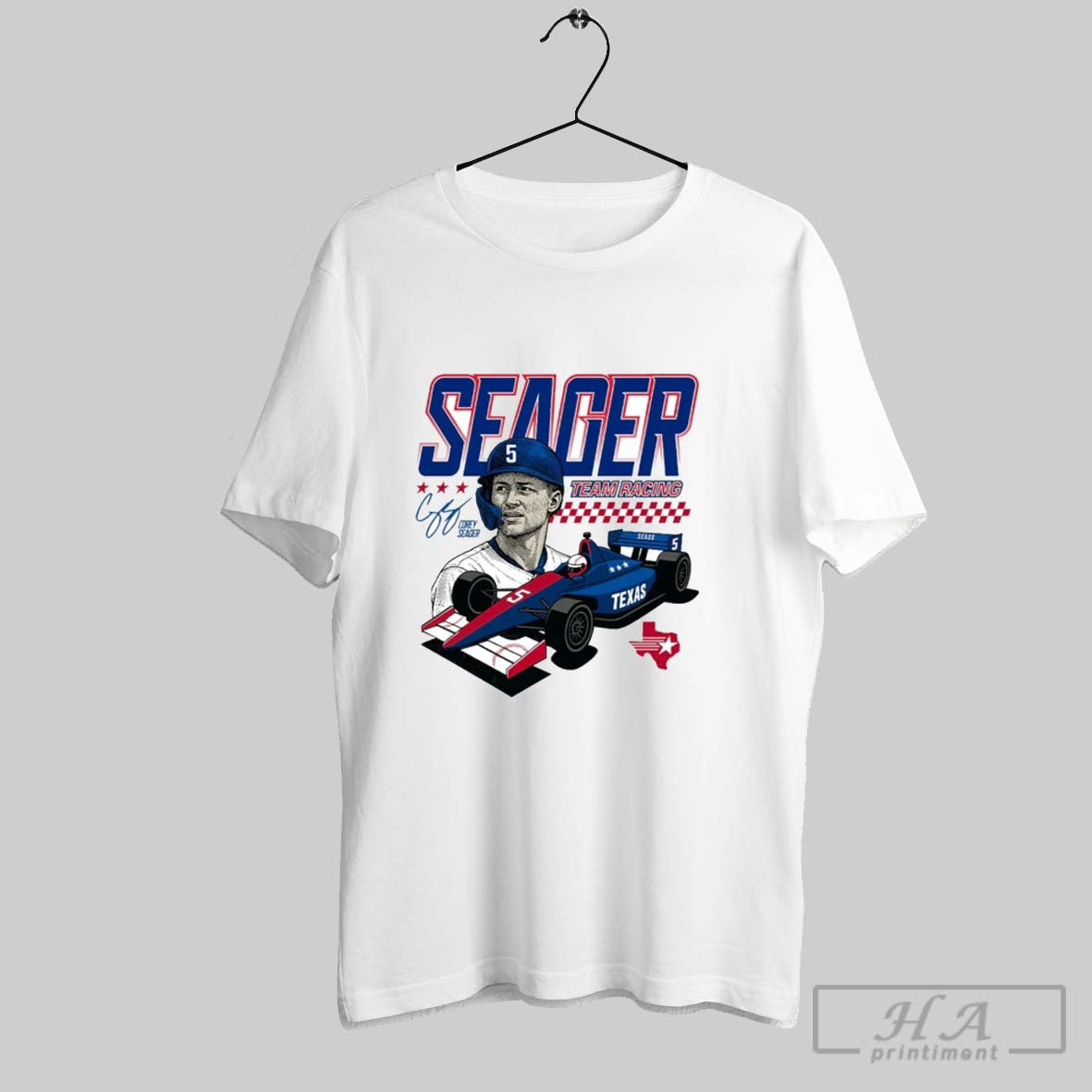 Official Corey Seager Team Racing Signature Texas Rangers