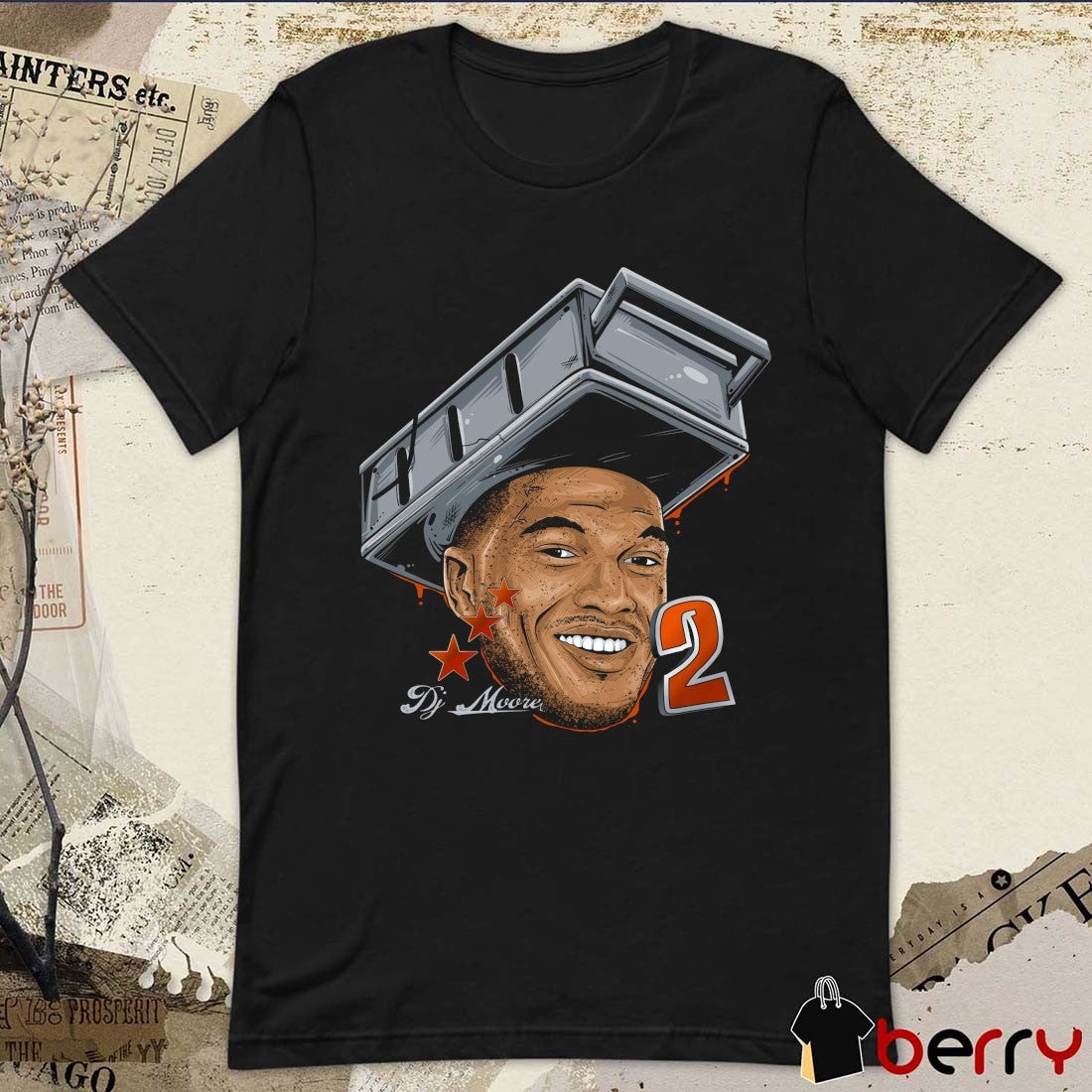 DJ Moore Chicago Bears Fat Head Planet Euphoria Art t-shirt