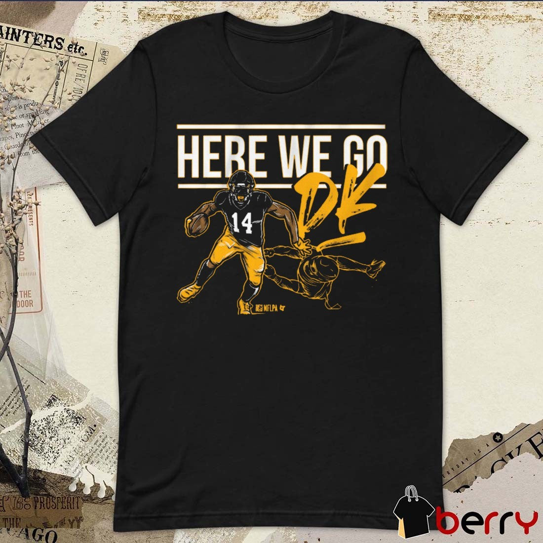 DK Metcalf Here We Go DK Pittsburgh Steelers NFL Football Painting 2025 t-shirt