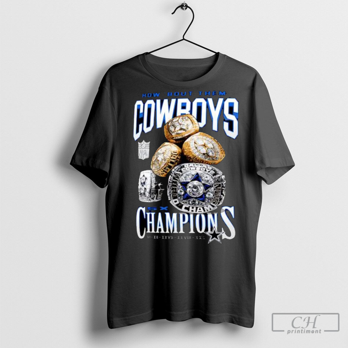 Official Dallas Cowboys Merchandise 5x Rings Sweater