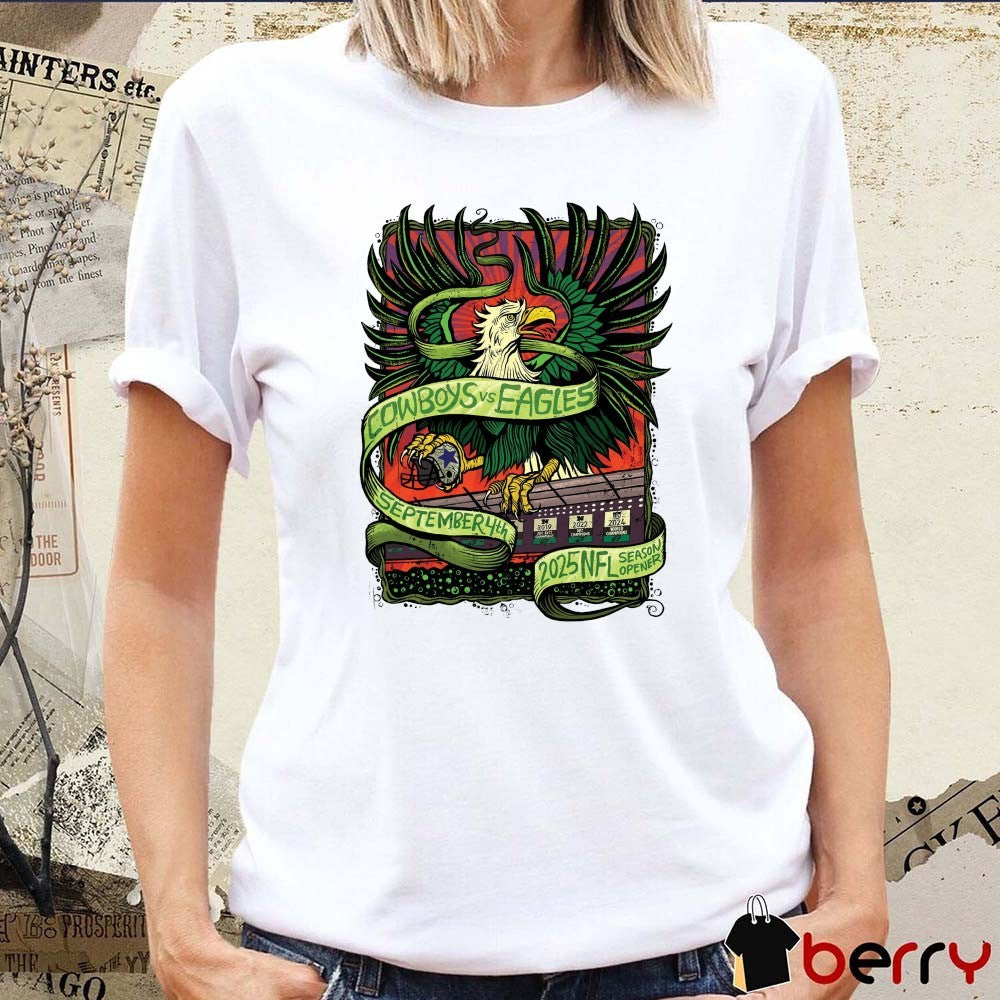 Dallas Cowboys Vs Philadelphia Eagles 2025 NFL Season Opener September 4th, 2025 t-shirt