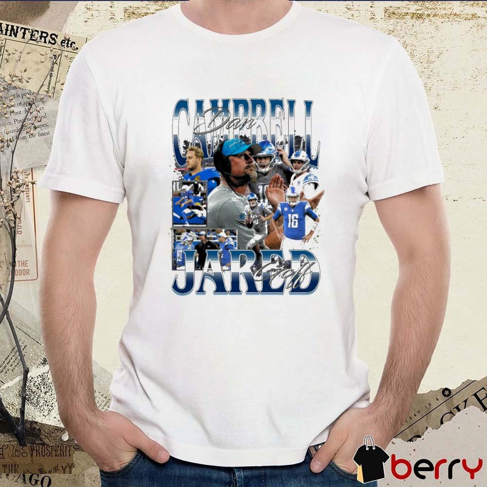 Dan Campbell Jared Goff Detroit Lions NFL Signature Graphic t-shirt