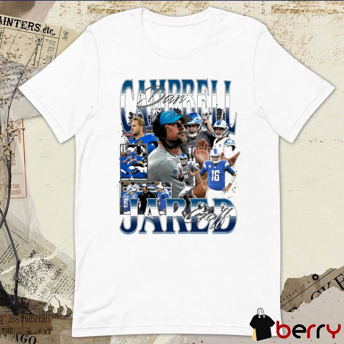 Dan Campbell Jared Goff Detroit Lions NFL Signature Graphic t-shirt